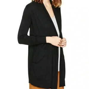 Wilfred Flaubert Wool Long Sleeve Dark Gray Open Cardigan Sweater Size XS